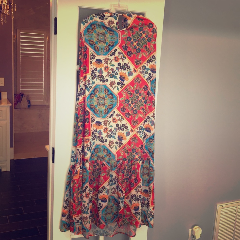 Summer open back dress